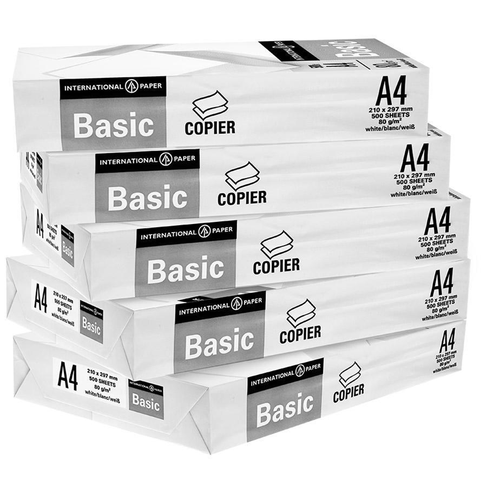 Basic A4 Fotokopi Kağıdı 80Gr 1 Koli 5 Paket 2500 Sayfa