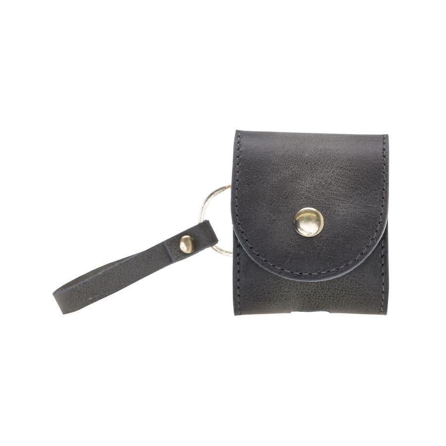 Bluetooth Kulaklıklar Apple AirPods 2.nesil Uyumlu Deri Kılıf Mai Snap TN18 Gri Satın Al