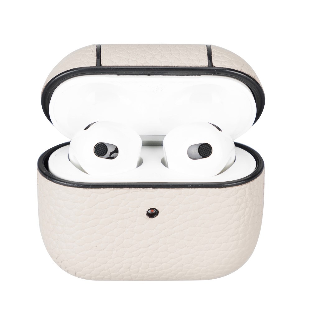 Bluetooth Kulaklıklar Apple AirPods 3.nesil Uyumlu Deri Kılıf Juni ERC3 Bej Satın Al