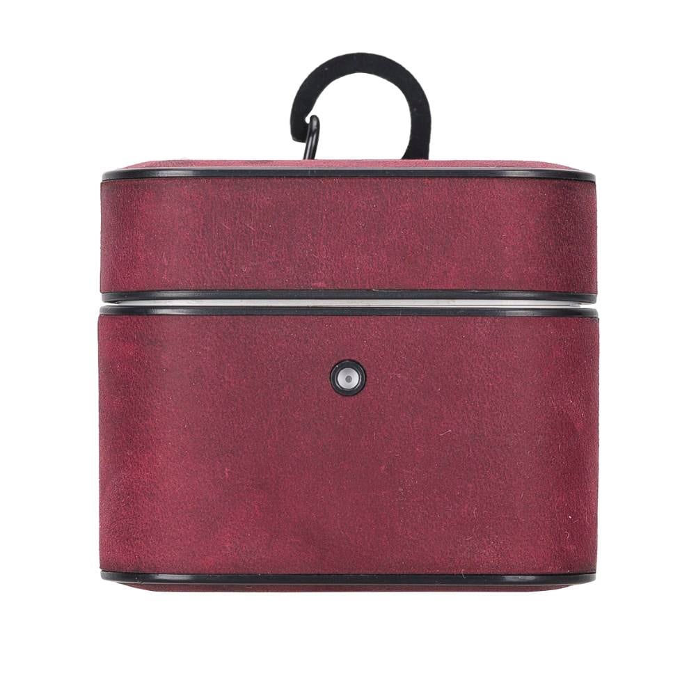 Bluetooth Kulaklıklar Casquet Apple AirPods 3.nesil Uyumlu Deri Kılıf Fuşya Satın Al