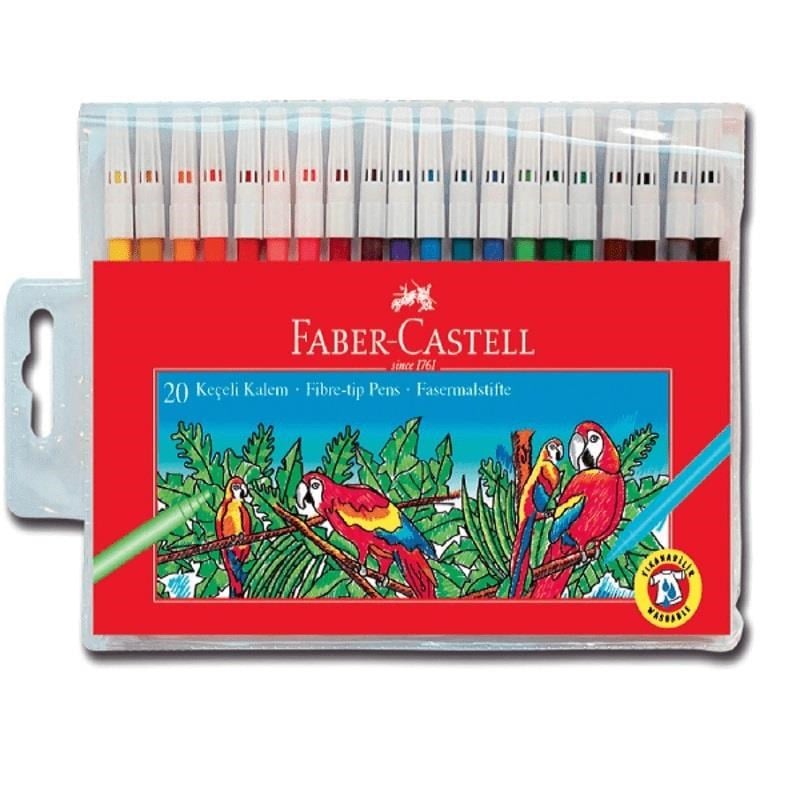 Boya ve Resim Kalemleri Faber Castell Keçeli Boya Kalemi Yıkanabilir 20 Renk Satın Al