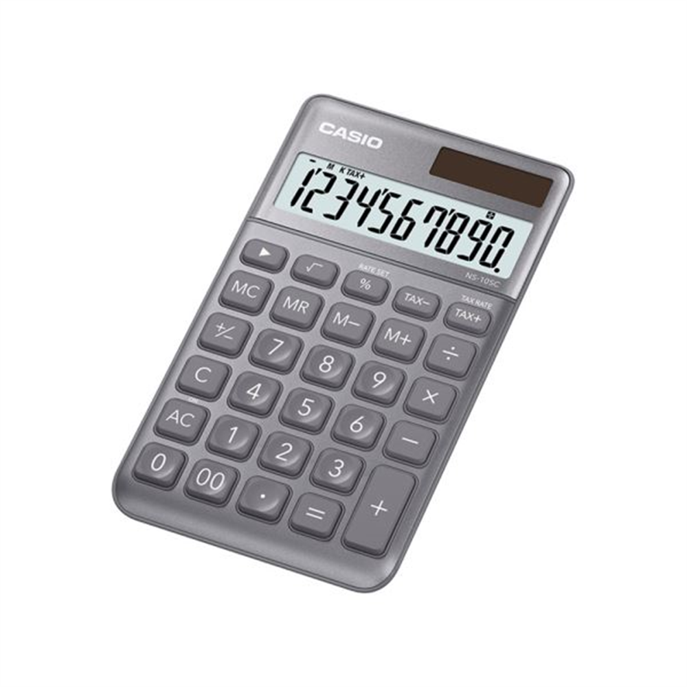 Casio NS-10SC-GY 10 Hane Gri Masa Üstü Hesap Makinesi