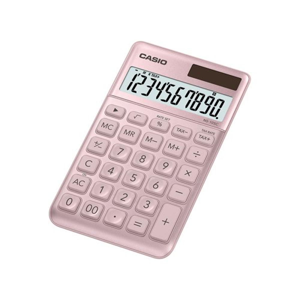 Casio Ns-10Sc-Pk Renkli Masa Tipi 10 Hane Hesap Makinası