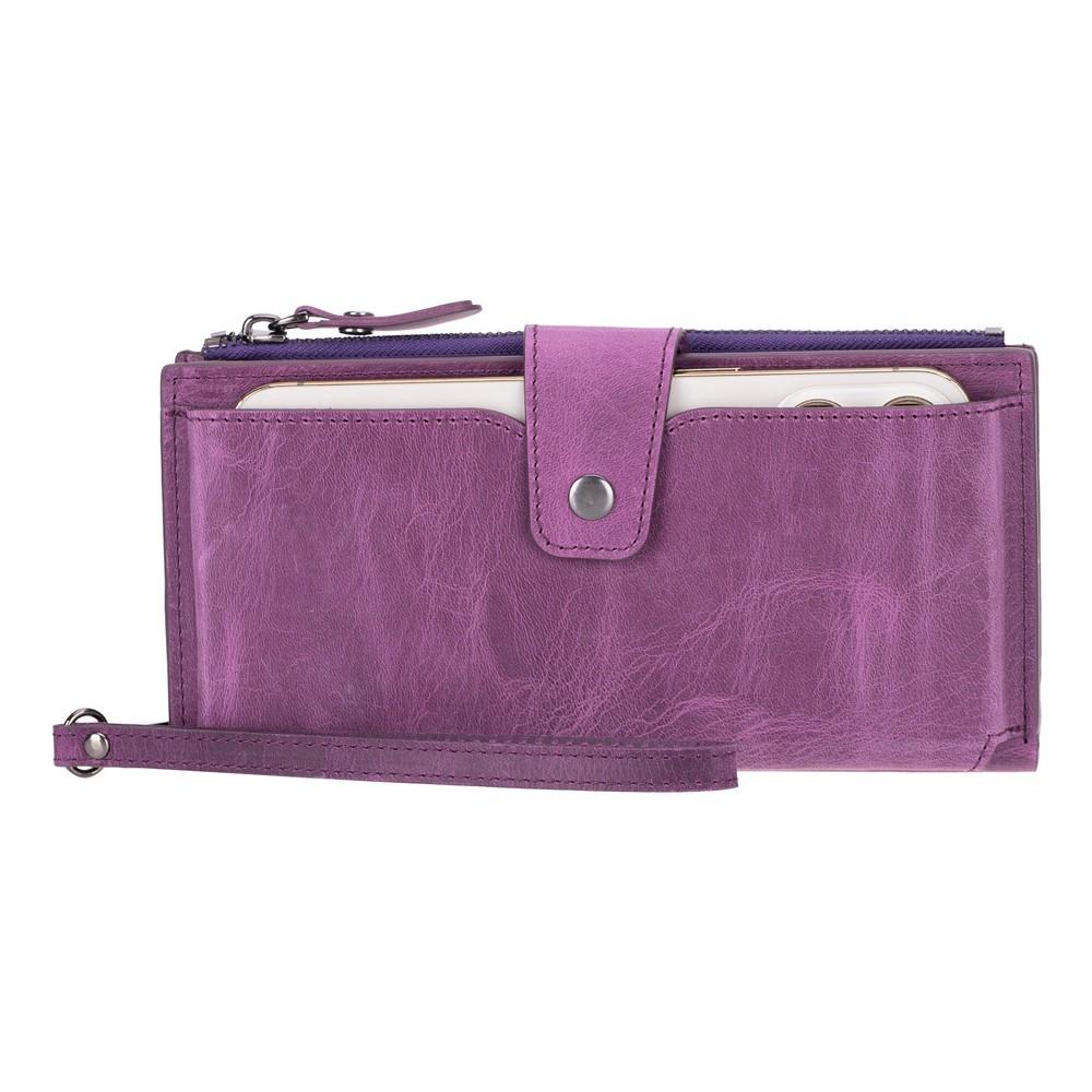 Cep Telefonu Aksesuarları Lozan Hanger 6.5 inch Uyumlu Deri Kartlıklı Kılıf Antik Mor Satın Al