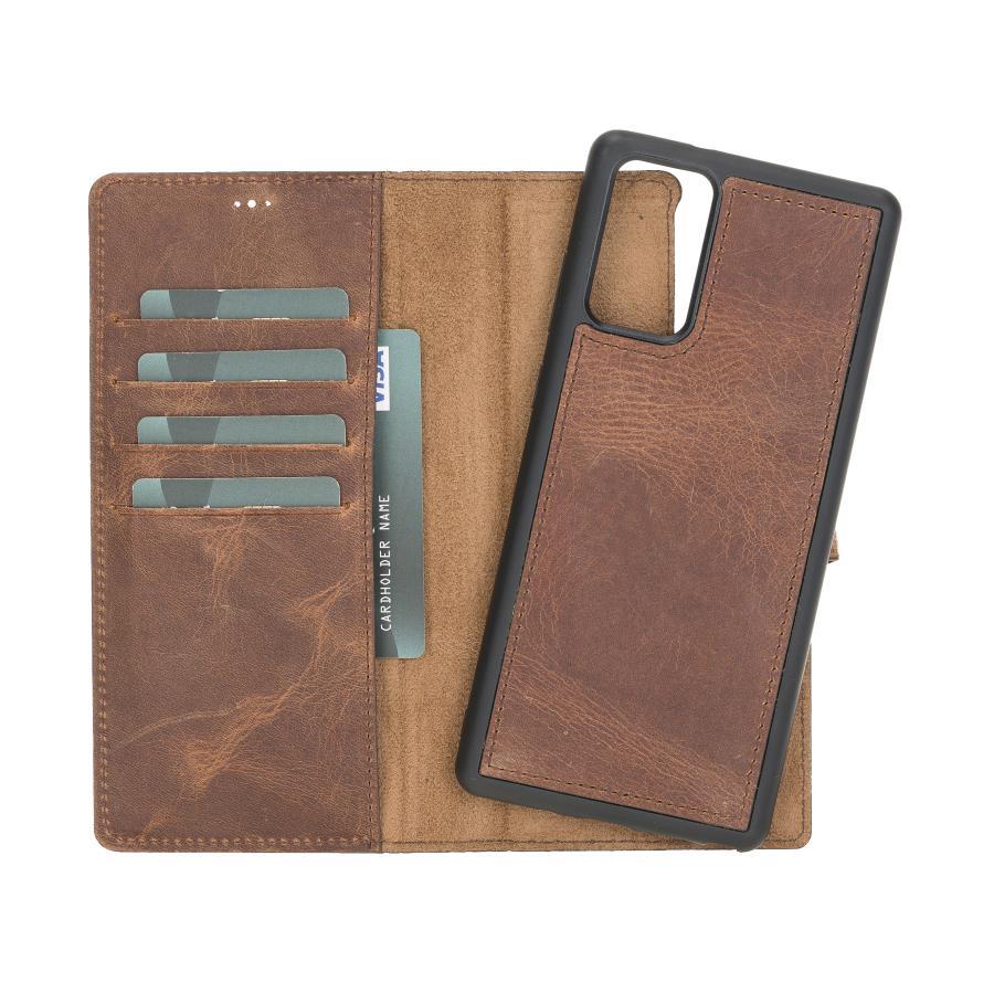 Cep Telefonu Aksesuarları Samsung Galaxy Note 20 Uyumlu Deri Cüzdanlı Kılıf G2 Kahve Satın Al