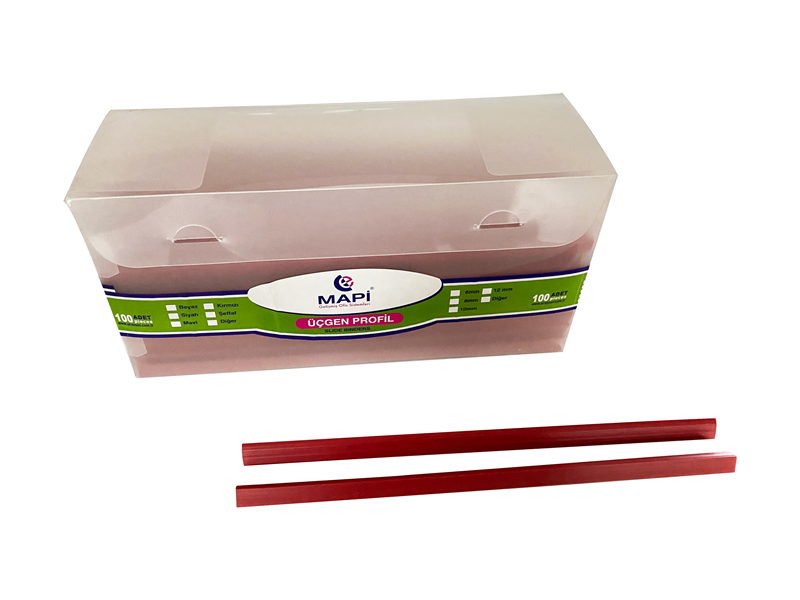 Cilt Kapakları MAPİ 16MM ÜÇGEN PROFİL KIRMIZI 100 AD. Satın Al