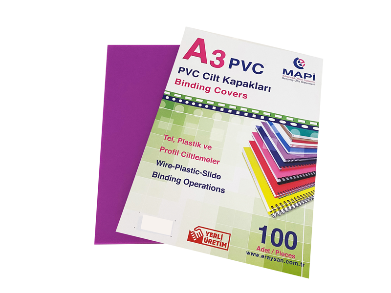 Cilt Kapakları MAPİ A3 PVC OPAK CİLT KAPAK MOR 100 LÜ Satın Al