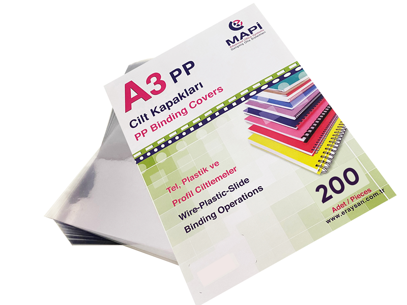 Cilt Kapakları MAPİ A3 PVC ŞEFFAF CİLT KAPAK 80 MİCRON 200 LÜ Satın Al