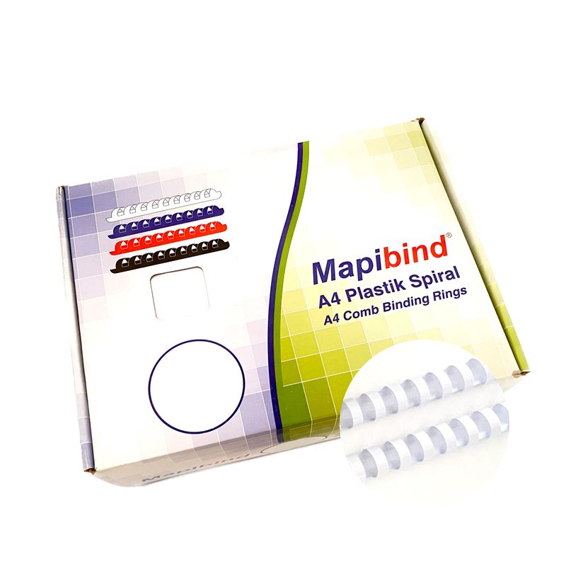 Cilt Kapakları MAPİBİND 28MM PLASTİK SPİRAL BEYAZ 50 AD. Satın Al