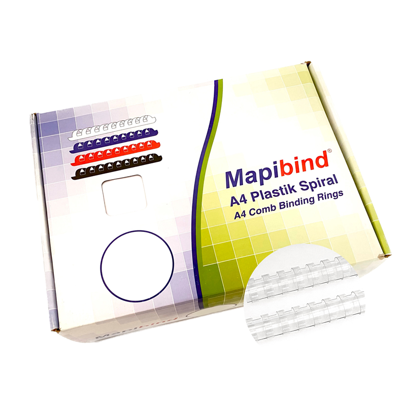 Cilt Kapakları MAPİBİND 28MM PLASTİK SPİRAL ŞEFFAF 50 AD. Satın Al