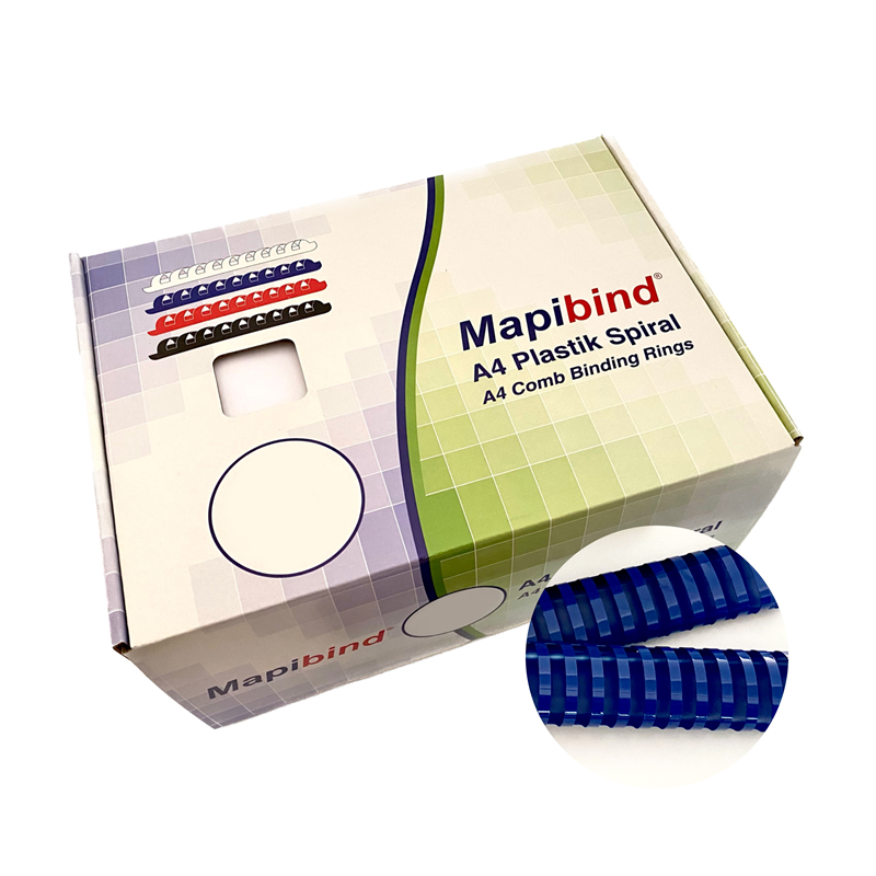 Cilt Kapakları MAPİBİND 45MM PLASTİK SPİRAL LACİVERT 50 AD. Satın Al