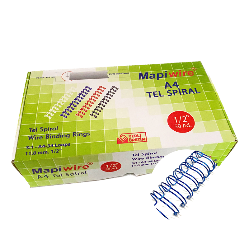 Cilt Kapakları MAPİWİRE 1/2 KUTU TEL METALİK MAVİ 50 AD. Satın Al