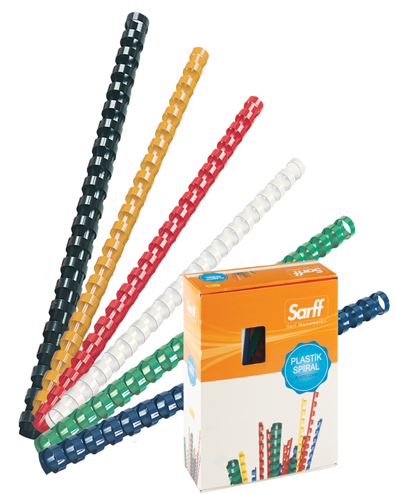 Cilt Kapakları Sarff 28mm.BEYAZ DELUX Plastik Spiral 50 Adet Satın Al