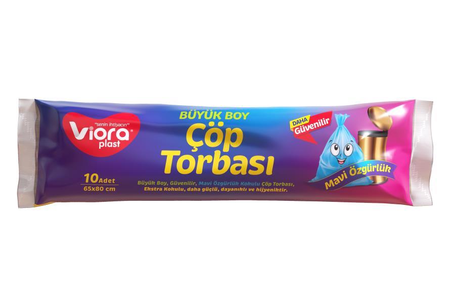 Çöp Torbaları Viora Standart Büyük Boy Çöp Torbası 65x80 Mavi Satın Al