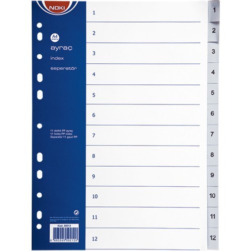 Dosya Ayracı Noki 59212 Ayraç A4 1-12 Rakam Satın Al
