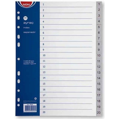 Dosya Ayracı Noki 59220 Ayraç A4 1-20 Rakam Satın Al