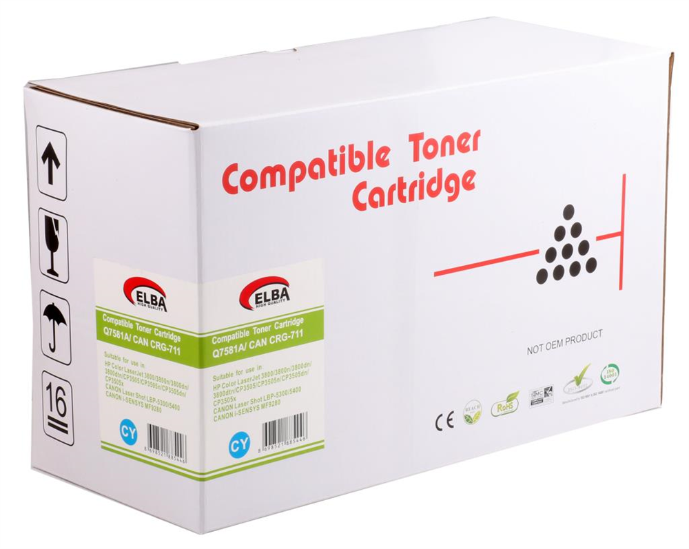 ELBA HP Q7581A MAVİ LASER TONER