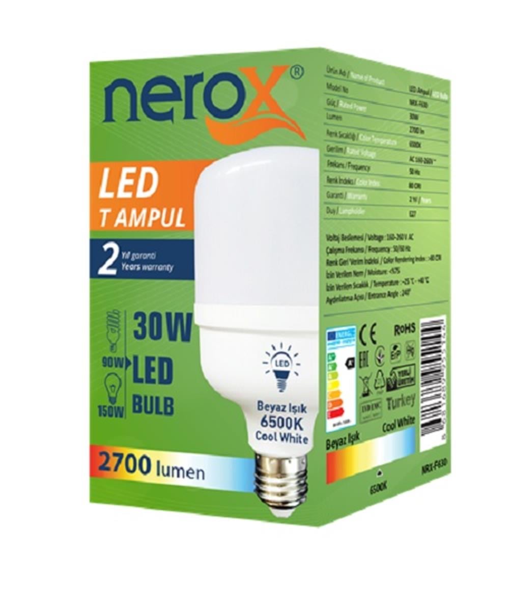 Elektrik ve Aydınlatma Ürünleri Nerox Led Ampül Jumbo 30W Beyaz E27 Satın Al