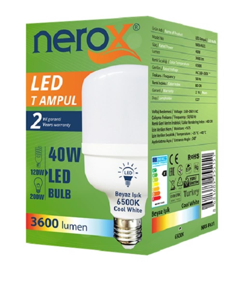 Elektrik ve Aydınlatma Ürünleri Nerox Led Ampül Jumbo 40W Beyaz E27 Satın Al