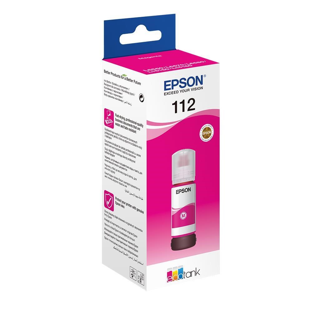 Epson Kartuş Epson 112  Magenta Kırmızı Şişe Mürekkep 13T06C34A Satın Al