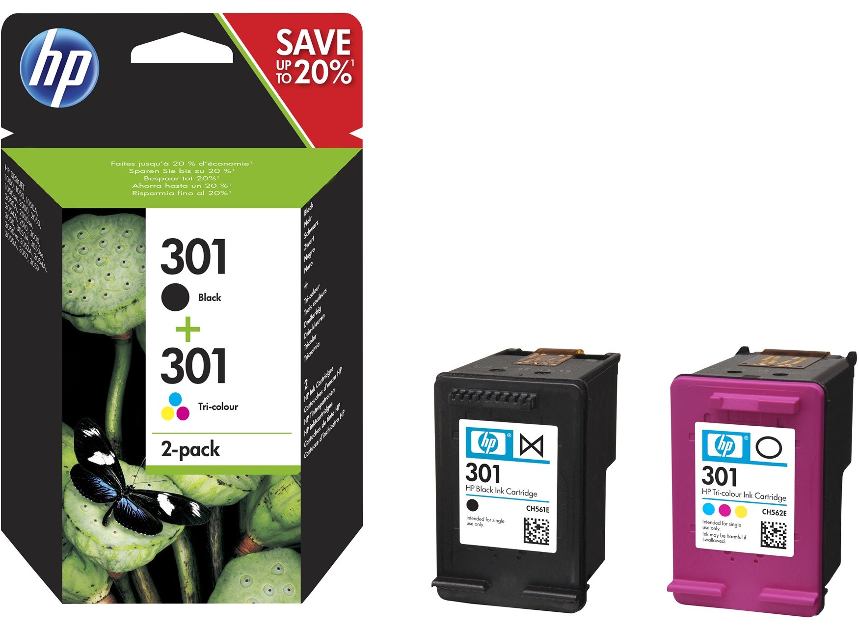 Epson Kartuş HP 301 Black-Color Siyah-Renkli Multi Paket N9J72AE Satın Al