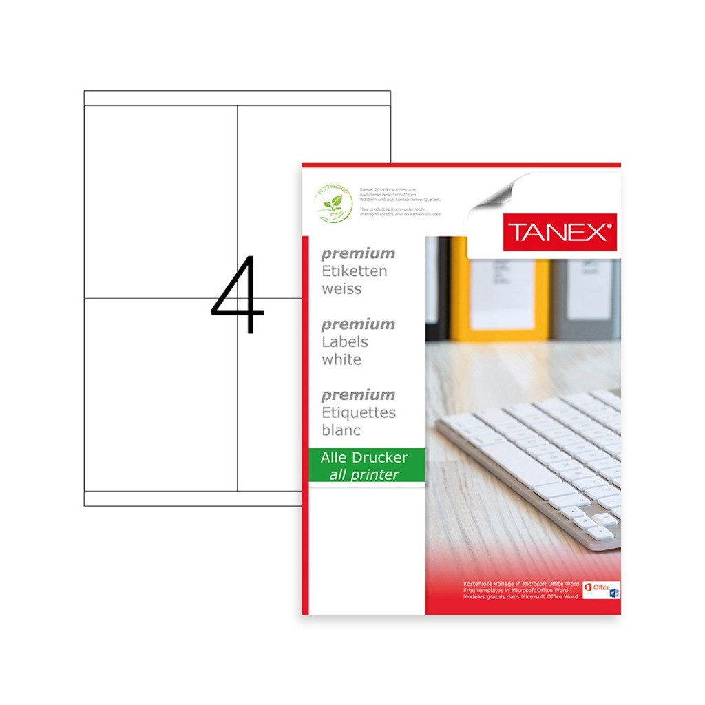 Etiketler Tanex Tw-2304 Lazer Etiket 105 mm x 140 mm Satın Al
