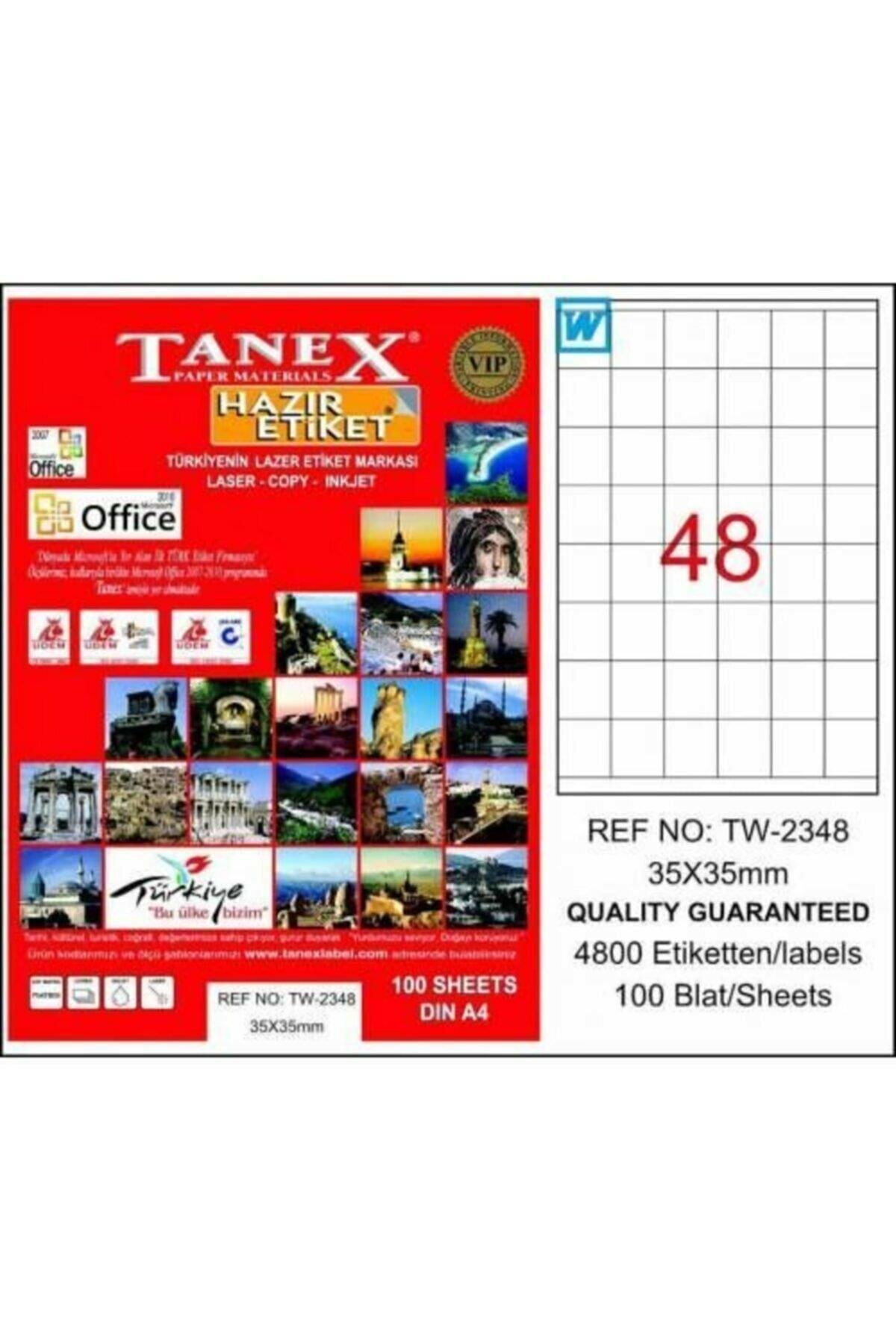 Etiketler Tanex Tw-2348 Beyaz Etiket 35 mm x 35 mm Satın Al