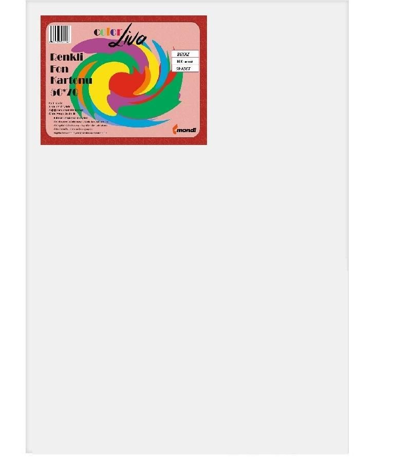 Fon Kartonu Color Liva Mondi Fon Kartonu Beyaz 50X70 100'lü Paket Satın Al