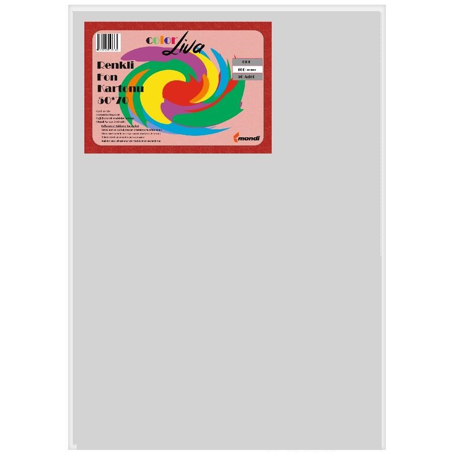 Fon Kartonu Color Liva Mondi Fon Kartonu Gri 50X70 100'Lü Paket Satın Al
