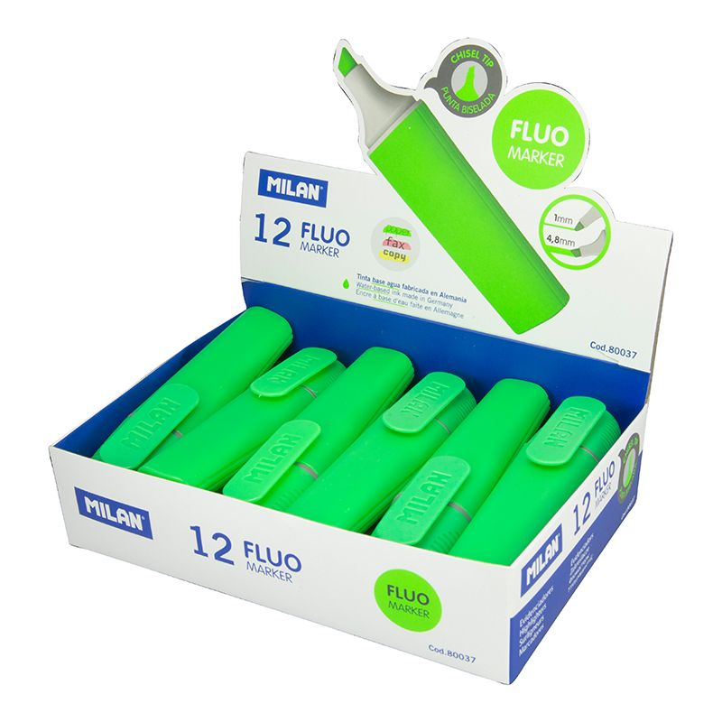 Fosforlu Kalemler MILAN 80037 FLUO FOSFORLU KALEM YEŞİL - 12 Lİ Satın Al