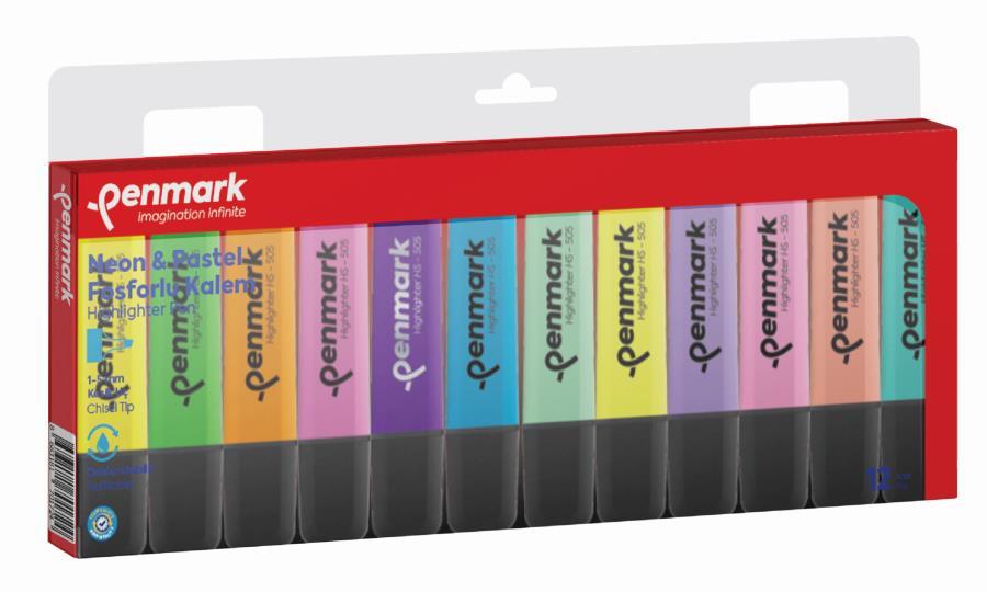 Fosforlu Kalemler Penmark Fosforlu Kalem 12'li Karışık Renk 6 Pastel+6 Neon Satın Al