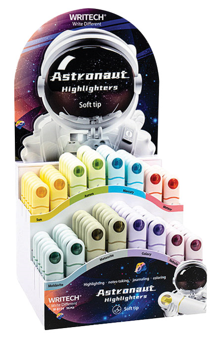 Fosforlu Kalemler WRITECH W-8154 ASTRONOT FOSFORLU KALEM NEON+PASTEL 8 RENK - 96'LI STAND Satın Al