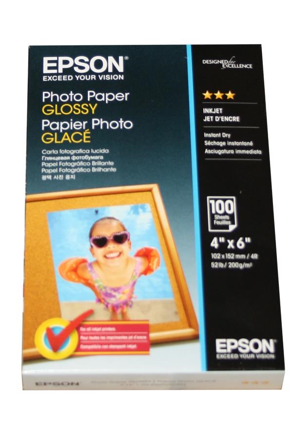Fotoğraf Kağıtları Epson 4X6  100'lü Fotoğraf Kağıdı S042548 Satın Al