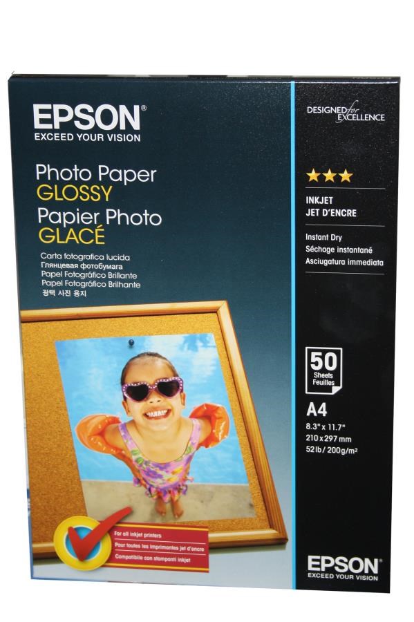 Fotoğraf Kağıtları Epson A4 200Gram 50'li Fotoğraf Kağıdı S042539 Satın Al