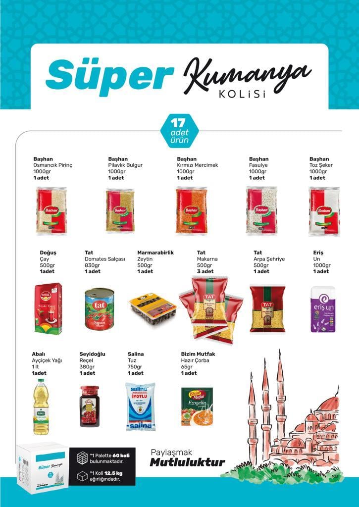Gıda Ürünleri Ramazan Paketi Süper 17 Parça Satın Al