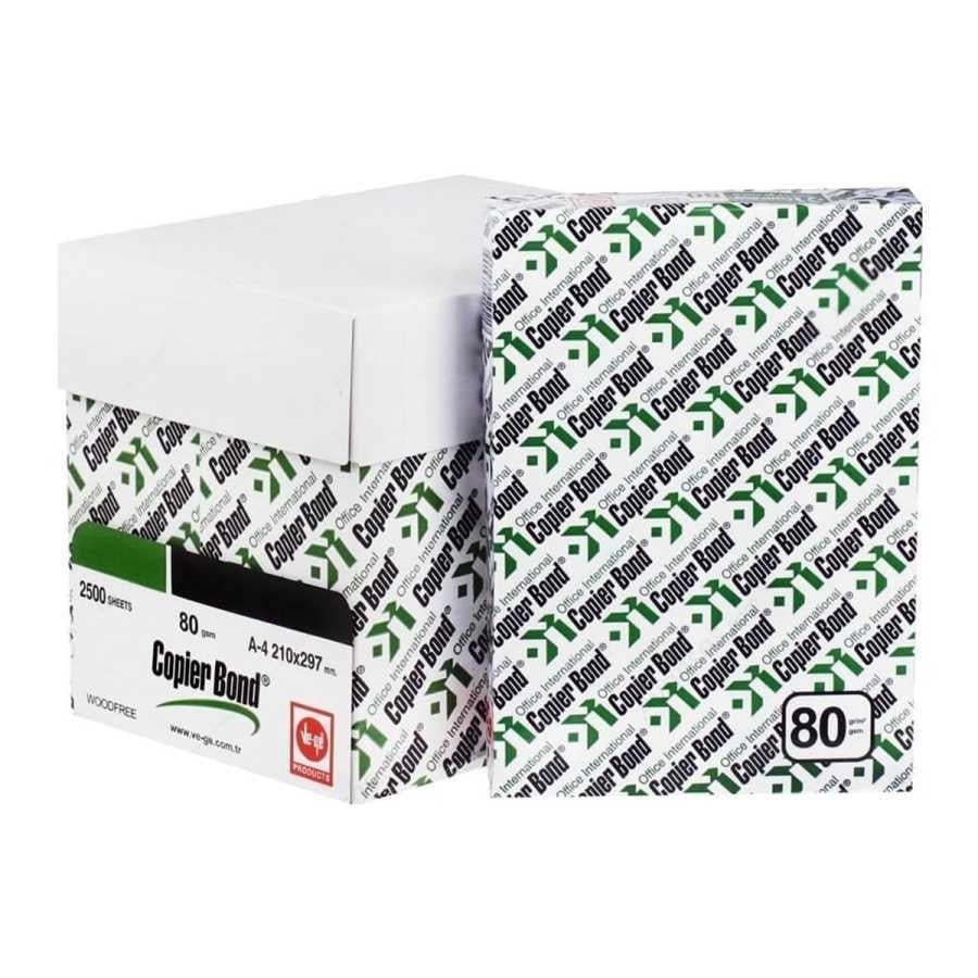 Gramajlı Fotokopi Kağıtları Copier Bond A4 Fotokopi Kağıdı 80Gr 1 Koli 5 Paket 2500 Sayfa Satın Al