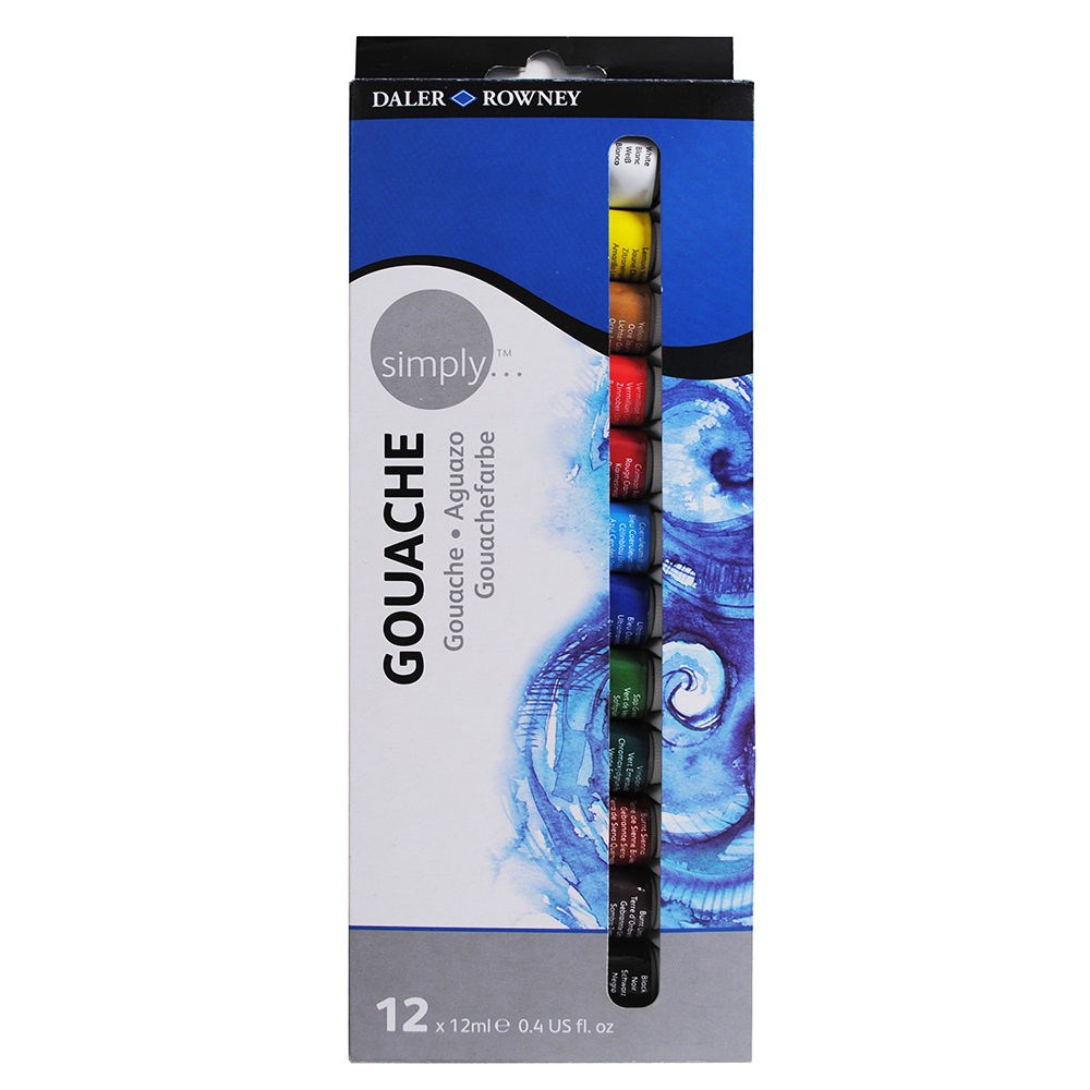 Guaj Boyalar Daler Rowney Simply Guaj Boya Seti 12x12ml Satın Al