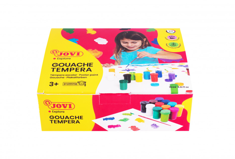 Guaj Boyalar JOVI 521 GUAJ BOYA 15ML KAVANOZ + FIRÇA ASORTİ RENKLER - 12'Lİ KUTU Satın Al