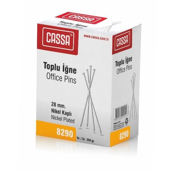 Harita Çivisi Raptiye ve İğneler Cassa 8290 Toplu İğne Nikel Kaplı 28mm 250gr Satın Al