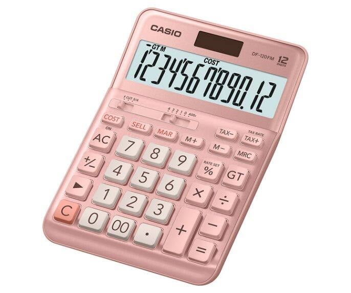 Hesap Makineleri Casio DF-120FM-PK Pembe 12 Hane Masa Üstü Hesap Makinesi Satın Al
