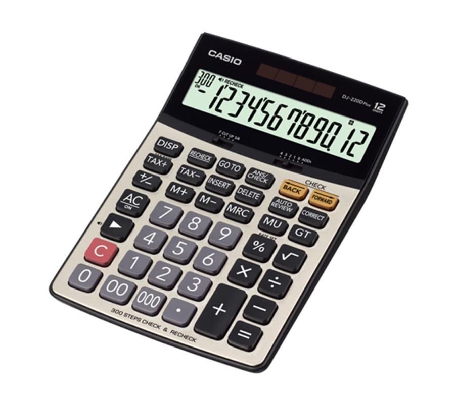 Hesap Makineleri Casio DJ-220D Plus İşlem Kontrollü 12 Hane Masa Üstü Hesap Makinesi Satın Al