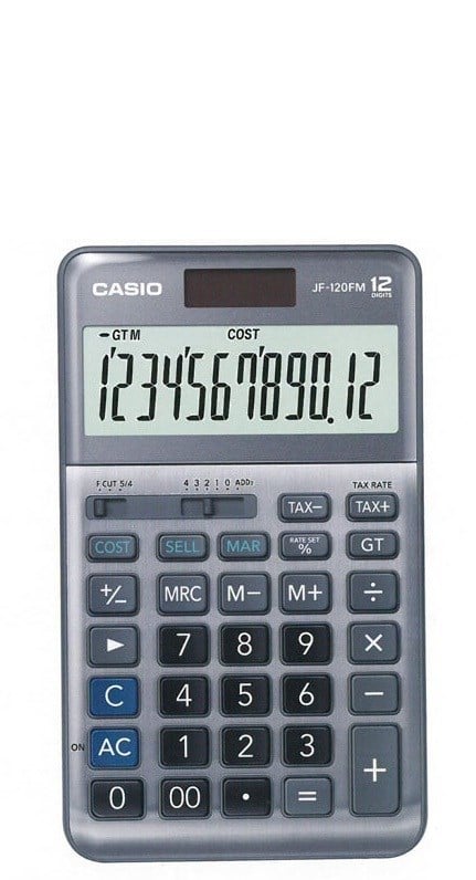 Hesap Makineleri Casio JF-120FM 12 Hane Masa Üstü Hesap Makinesi Satın Al