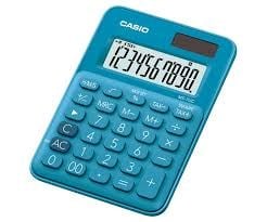 Hesap Makineleri Casio MS-7UC-BU 10 Hane Mavi Masa Üstü Hesap Makinesi Satın Al