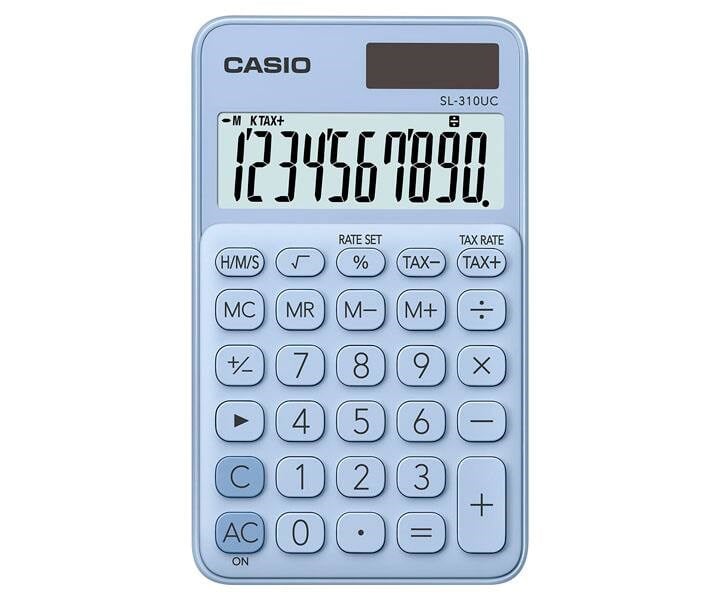 Hesap Makineleri Casio SL-310UC-LB Cep Tipi 10 Hane Açık Mavi Hesap Makinesi Satın Al