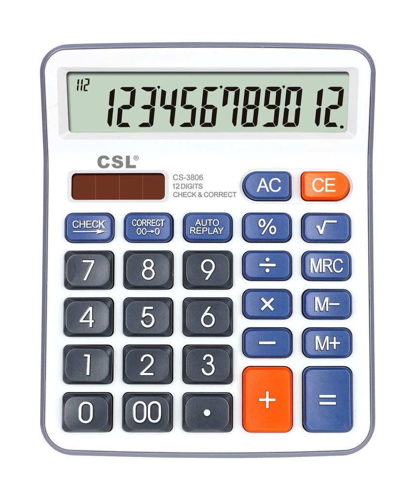 Hesap Makineleri CSL CS-3806 12 Hane Masa Tipi Hesap Makinesi Satın Al