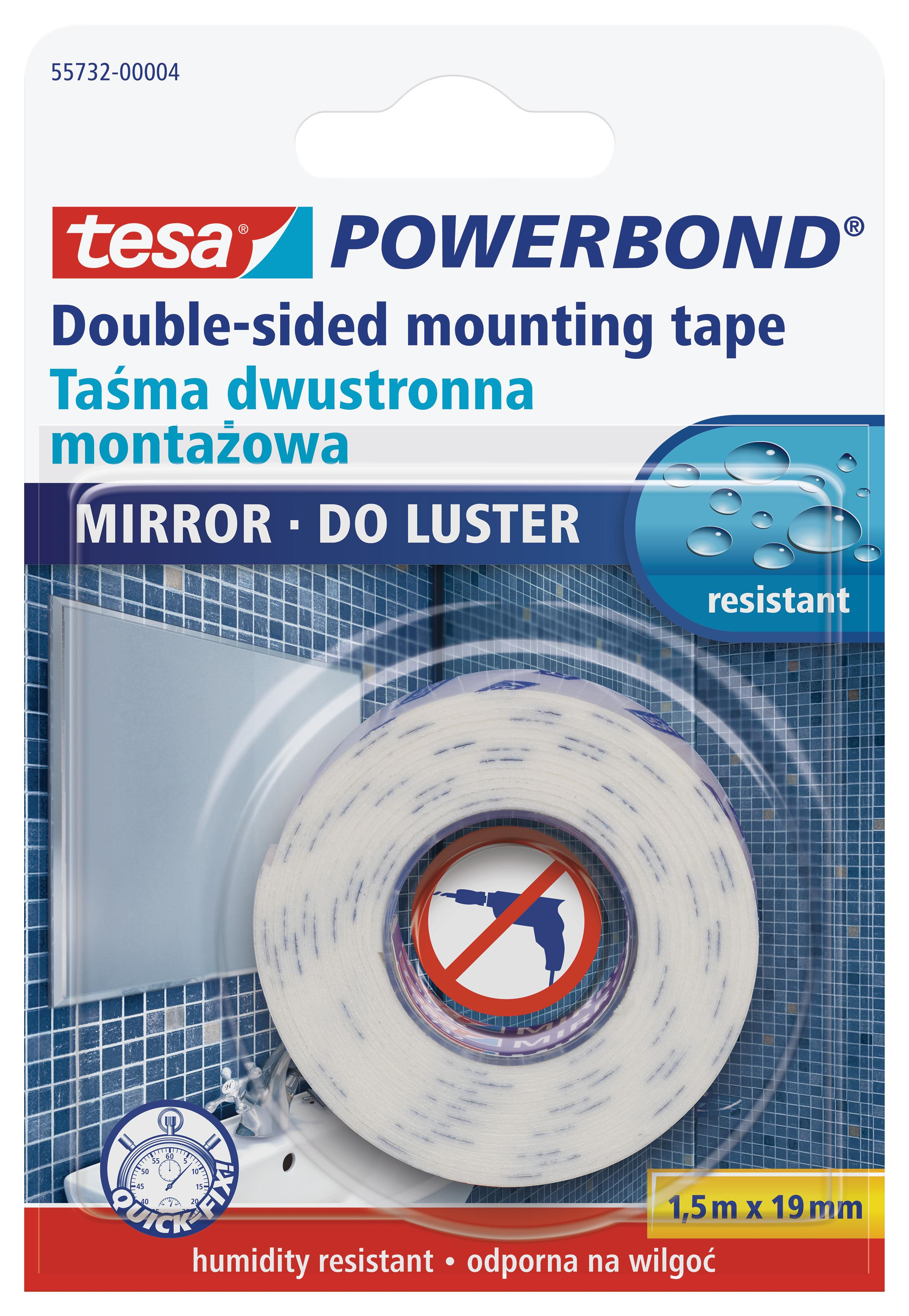 Hırdavat Ürünleri Tesa Powerbond Ayna Çift Taraflı Köpük Montaj Bandı 1.5 m x 19 mm Satın Al