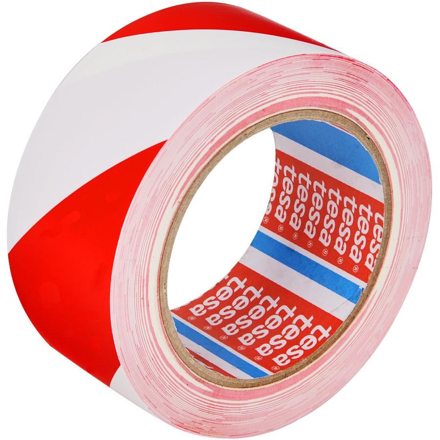 Hırdavat Ürünleri Tesa Yer İşaretleme İkaz Bandı 50 mm x 33 m Kırmızı / Beyaz Çizgili Satın Al