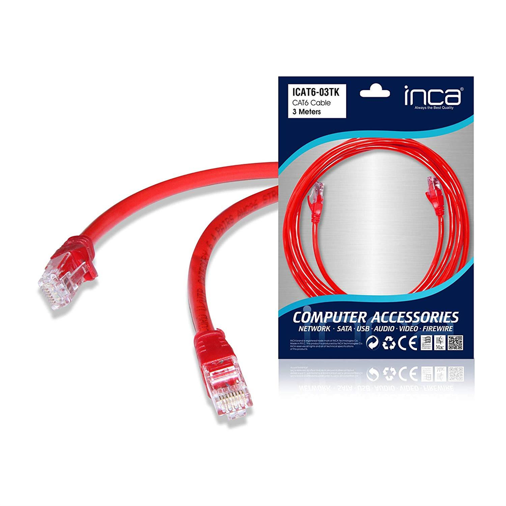 INCA CAT6  3 METRE KIRMIZI
