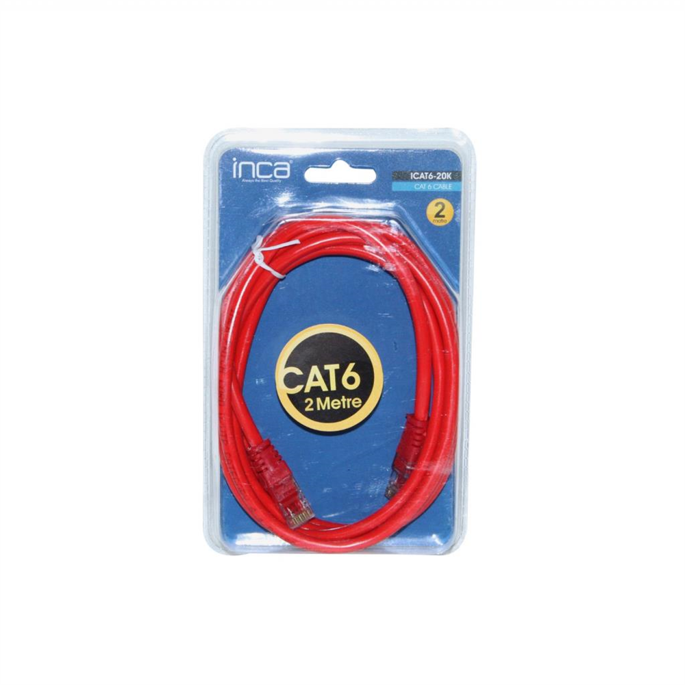 INCA ICAT6-20K CAT6 2 METRE KIRMIZI