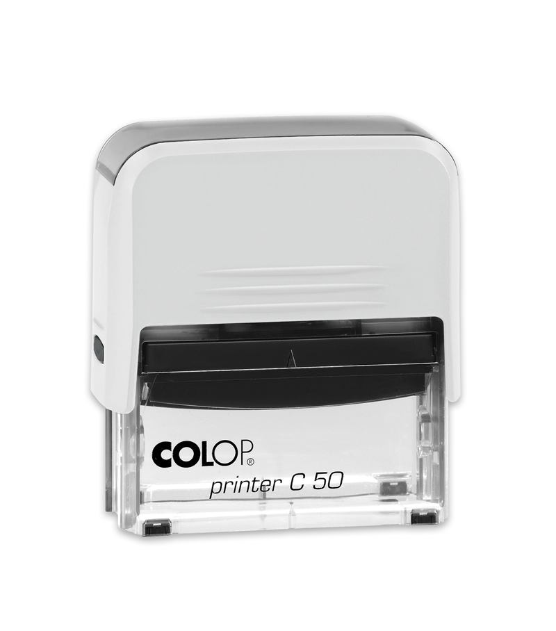 Istampa Kaşe ve Mürekkepleri COLOP PRINTER C50 BEYAZ KASA SİYAH KEÇE - 30X69MM Satın Al